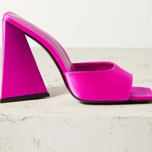 The Attico Devon Satin Mules